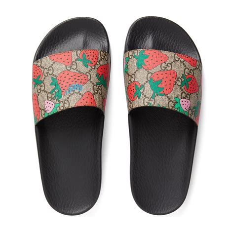 gucci slides women strawberry.